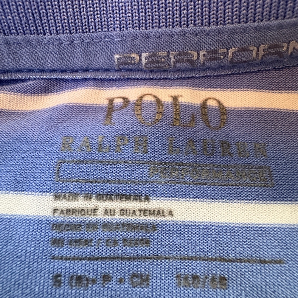 Polo Ralph Lauren Boys Performance Polo Shirt Youth Small Striped Short Sleeve - Picture 3 of 3